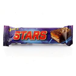 Батончик глазурований VALE STARS з нугою та карамеллю 50 г