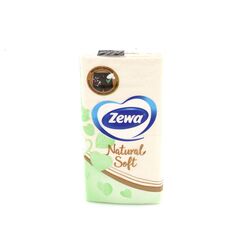 Хустки носові паперові Zewa Natural Soft 4 шари 9шт/уп.