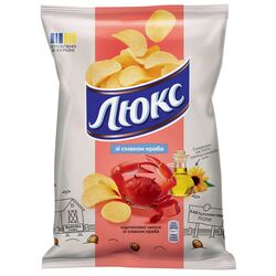 Чипси картопляні Люкс зі смаком краба 105 г