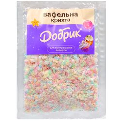 Декор кондитерський Добрик Вафельна крихта кольорова 9 г