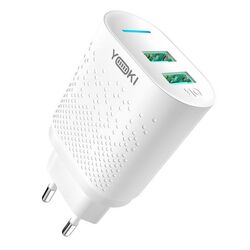 Адаптер зарядний мережевий Yoki Led Series YK-2.4Dual 2USB білий