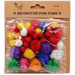 Набір помпонів для декорування Craft time мікс