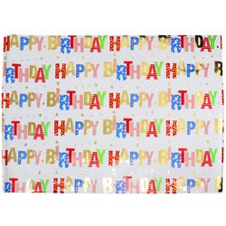 Папір пакувальний для подарунків Happy Birthday 70х100 см
