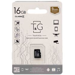 Карта пам'яті без адаптера T&G microSDHC Сlass 4 16 Гб