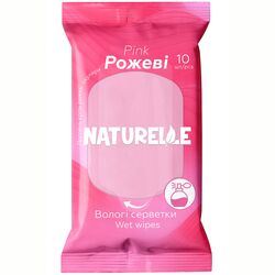 Серветки вологі NATURELLE Pink 10 шт/уп.