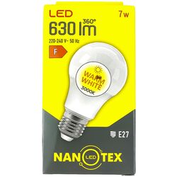 Лампа LED NANOTEX A60 7Вт E27 3000K 220В