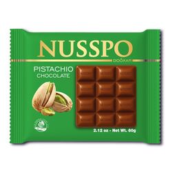 Шоколад молочний NUSSPO з фісташками 60 г