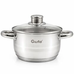 Каструля зі скляною кришкою GUSTO Nuovo Matte d=16 см 1,9 л