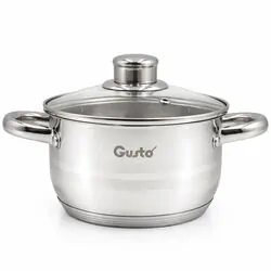 Каструля зі скляною кришкою GUSTO Nuovo Matte d=16 см 1,9 л