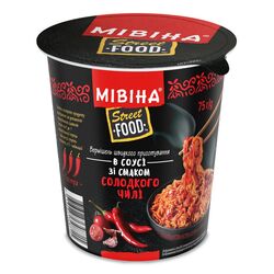 Вермішель швидкого приготування гостра Мівіна Street Food Солодке чилі 75 г