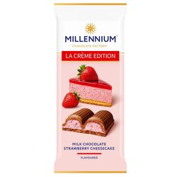 Шоколад молочний Millennium La Creme Edition Полуничний чизкейк 100 г