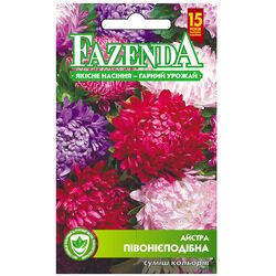 Насіння Квіти однорічні FAZENDA Айстра півонієподібна 0,3 г