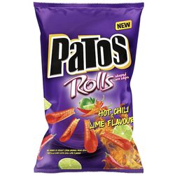 Чипси кукурудзяні PATOS Rolls Гострий чилі, лайм 90 г