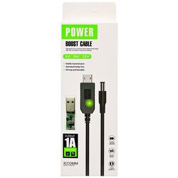 Кабель живлення для роутера USB-DC LDO-888 5,5х2,1 мм 5В-12В чорний