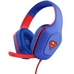Навушники накладні дротові ігрові гарнітура Trust GXT415SM Zirox Superman сині