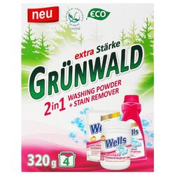 Порошок для прання безфосфатний універсальний 2в1 Grunwald Stain remover 320 г