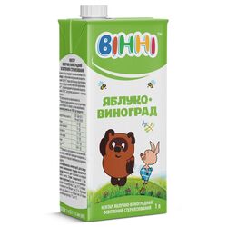 Нектар освітлений Вінні Яблуко-виноград 1 л