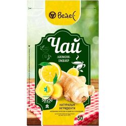 Чай рідкий фруктово-ягідний Велес Імбир-лимон 50 г