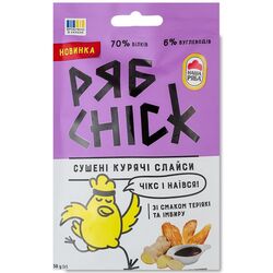Слайси курячі сушені РябChik зі смаком теріякі та імбиру 30 г