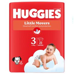 Підгузки дитячі Huggies Little Movers 3" 4-9 кг, 21 шт/пач.
