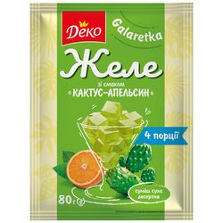 Желе Деко зі смаком Кактус&Апельсин 80 г