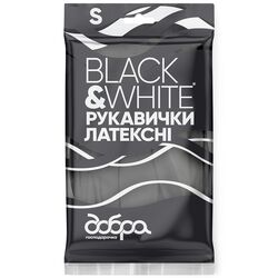 Рукавички латексні Добра господарочка B&W р.S 1 пара