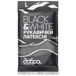 Рукавички латексні Добра господарочка B&W р. L 1 пара