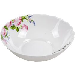Салатник скляний Vittora Wave Лаванда, троянда d=175 мм