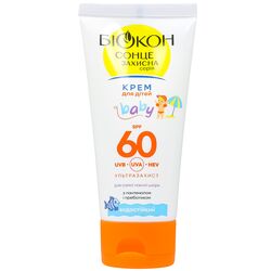 Крем сонцезахисний водостійкий дитячий Біокон Ультра SPF60 60 мл