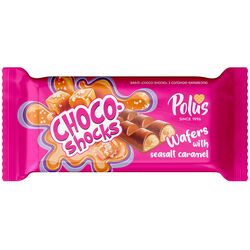 Вафлі глазуровані POLUS Choco-Shocks з солоною карамеллю 45 г