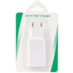 Адаптер зарядний мережевий 2Type-C+USB