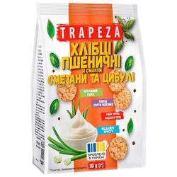 Хлібці-міні пшеничні TRAPEZA Сметана з цибулею 90 г