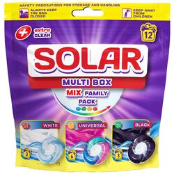 Капсули для прання білих речей Solar MULTI BOX 20 г х 12 шт/уп