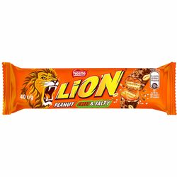 Батончик вафельний глазурований Lion з арахісом та солона карамель 40 г