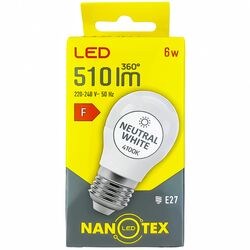 Лампа NANOTEX G45 6W E27 4100K 220V