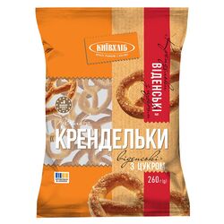Печиво хрустке КИЇВХЛІБ Крендельки віденські з цукром 260 г