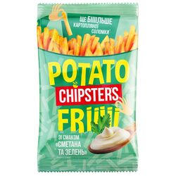 Соломка картопляна CHIPSTER'S Сметана, зелень 70 г