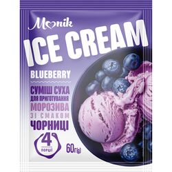 Суміш для приготування морозива Monik зі смаком чорниці 60 г