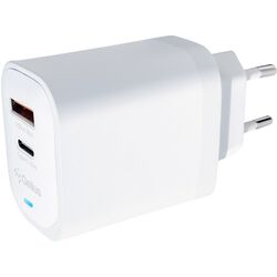 Адаптер зарядний мережевий Gelius IONYX GP-HC071 Type-C+USB-A білий
