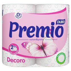 Набір паперу туалетного Диво Premio Decoro 2 шари 4 шт/уп.