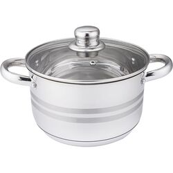 Каструля зі скляною кришкою GUSTO Nuovo Matte d=24 см 6,1 л