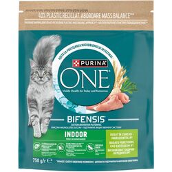 Корм для дорослих котів сухий Purina ONE Indoor з індичкою 750 г