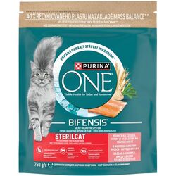 Корм для дорослих котів сухий Purina ONE Sterilcat з лососем 750 г