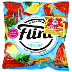 Сухарики житньо-пшеничні Flint Краб 30 г