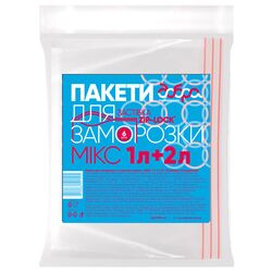 Набір пакетів для заморозки Добра Господарочка 1 л + 2 л, 6 шт/уп.
