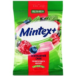 Карамельки льодяникові ROSHEN Mintex+ Лісові ягоди, ментол 140 г