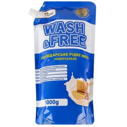 Мило рідке господарське WASH&FREE, дой-пак 1000 г