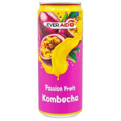 Напій безалкогольний EVER AID Комбуча Passion Fruit ж/б 330 мл