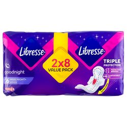 Прокладки гігієнічні Libresse Maxi Night 16 шт/пач