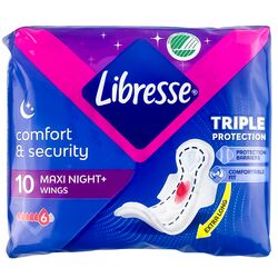 Прокладки гігієнічні Libresse Maxi Night Wing 10 шт/пач